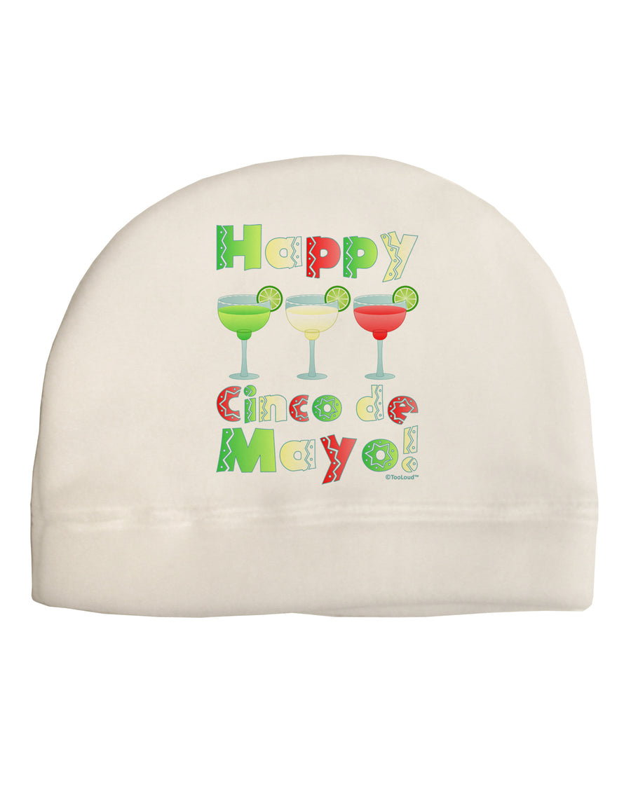 Margaritas - Mexican Flag Colors - Happy Cinco de Mayo Child Fleece Beanie Cap Hat by TooLoud-Beanie-TooLoud-White-One-Size-Fits-Most-Davson Sales