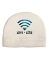 TooLoud Wifi Equals Love Adult Fleece Beanie Cap Hat-Beanie-TooLoud-White-One-Size-Fits-Most-Davson Sales