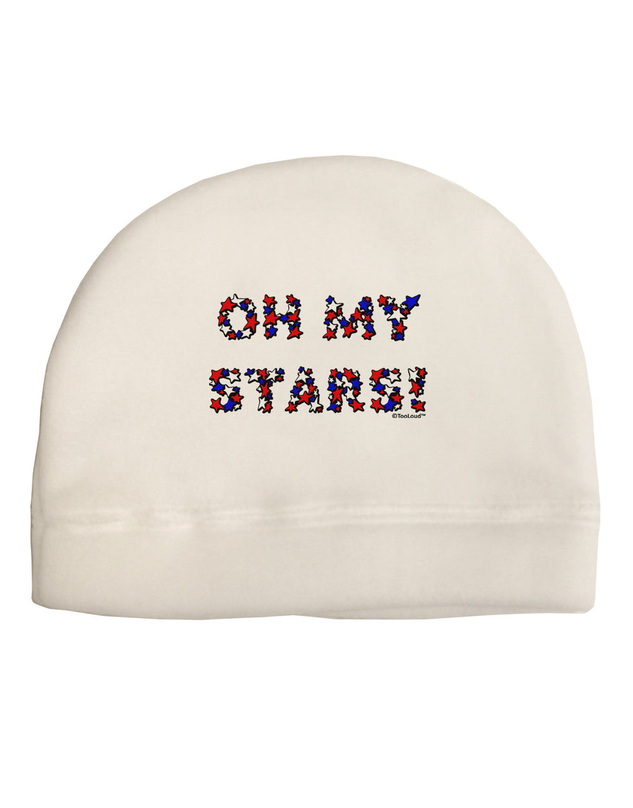 Oh My Stars Patriotic Design Adult Fleece Beanie Cap Hat by TooLoud-Beanie-TooLoud-White-One-Size-Fits-Most-Davson Sales