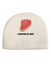 I Hand-Rub My Meat - Steak Adult Fleece Beanie Cap Hat-Beanie-TooLoud-White-One-Size-Fits-Most-Davson Sales