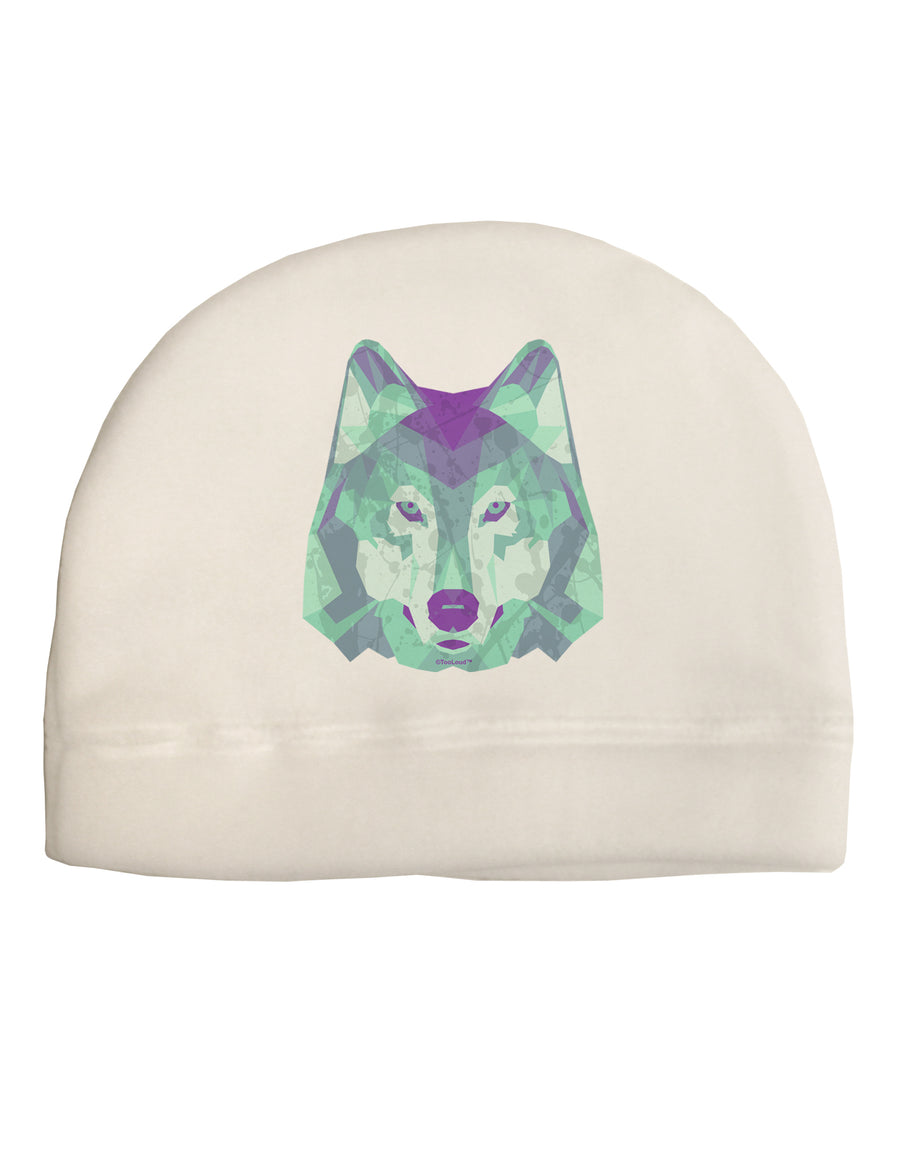 Geometric Wolf Head Child Fleece Beanie Cap Hat by TooLoud-Beanie-TooLoud-White-One-Size-Fits-Most-Davson Sales