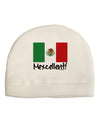 Mexcellent - Mexican Flag Adult Fleece Beanie Cap Hat-Beanie-TooLoud-White-One-Size-Fits-Most-Davson Sales