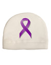 Epilepsy Awareness Ribbon - Purple Child Fleece Beanie Cap Hat-Beanie-TooLoud-White-One-Size-Fits-Most-Davson Sales