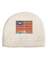 American Bacon Flag - Stars and Strips Adult Fleece Beanie Cap Hat-Beanie-TooLoud-White-One-Size-Fits-Most-Davson Sales