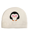 Cute Penguin - Heart Eyes Adult Fleece Beanie Cap Hat by TooLoud-Beanie-TooLoud-White-One-Size-Fits-Most-Davson Sales