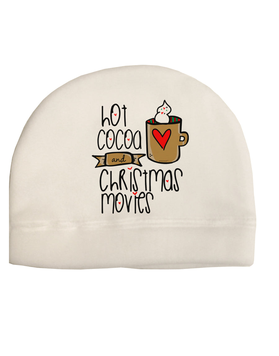 Hot Cocoa and Christmas Movies Child Fleece Beanie Cap Hat-Beanie-TooLoud-White-One-Size-Fits-Most-Davson Sales