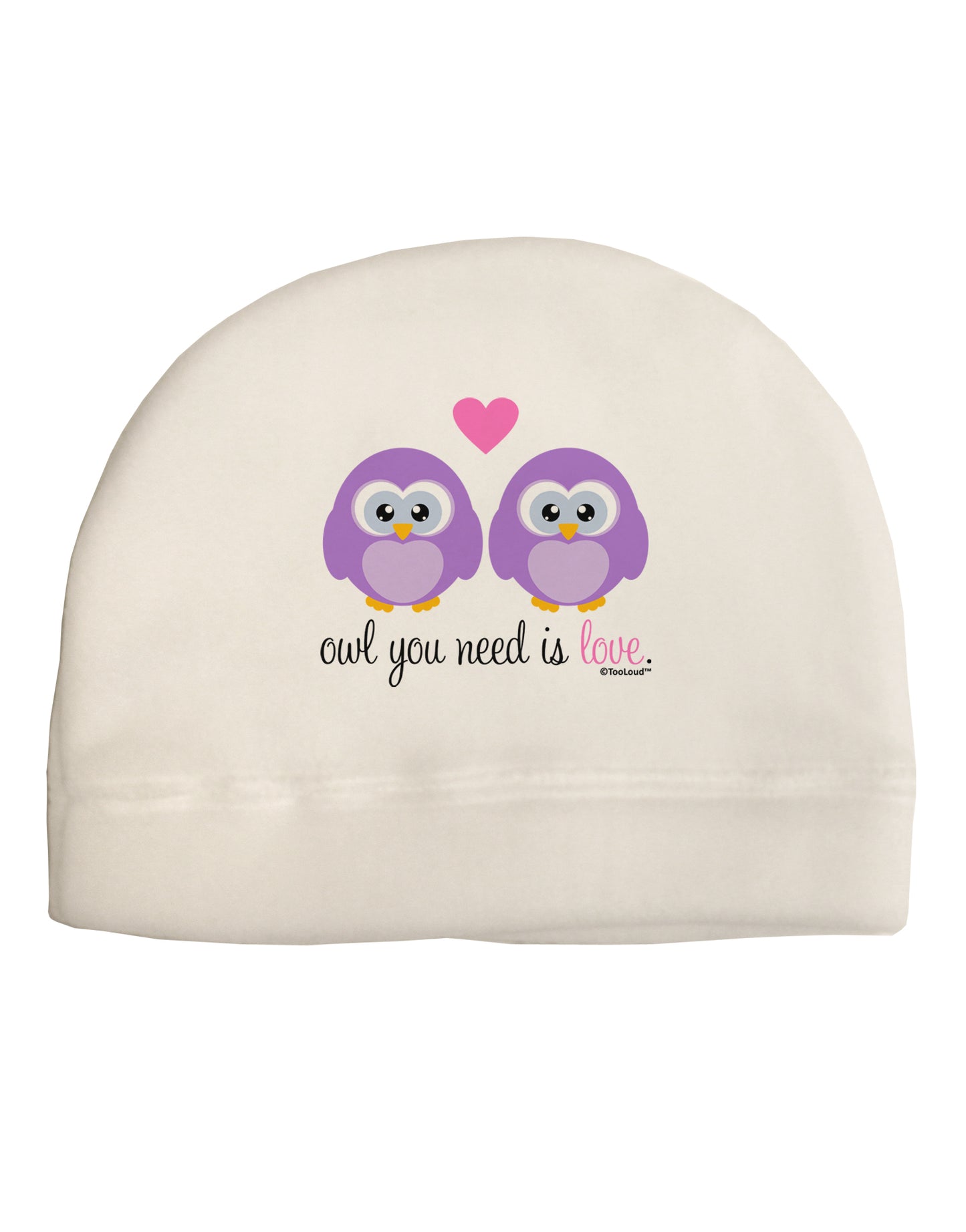 Owl You Need Is Love - Purple Owls Adult Fleece Beanie Cap Hat by TooLoud-Beanie-TooLoud-White-One-Size-Fits-Most-Davson Sales