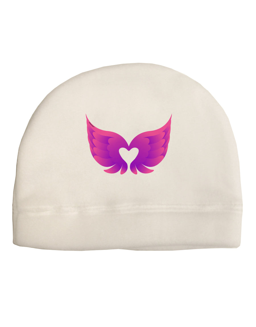 Cute Angel Wings Pair Heart Adult Fleece Beanie Cap Hat-Beanie-TooLoud-White-One-Size-Fits-Most-Davson Sales