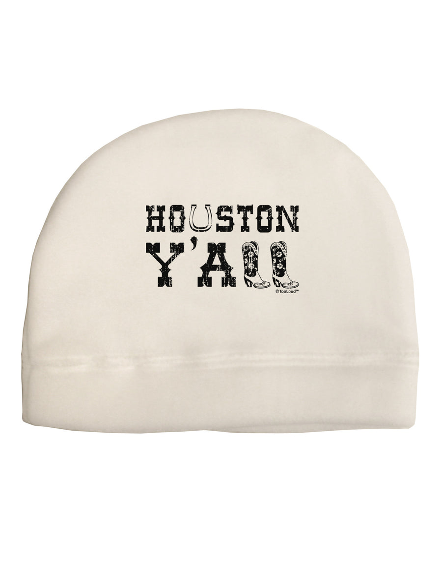 Houston Y'all - Boots - Texas Pride Adult Fleece Beanie Cap Hat by TooLoud-Beanie-TooLoud-White-One-Size-Fits-Most-Davson Sales