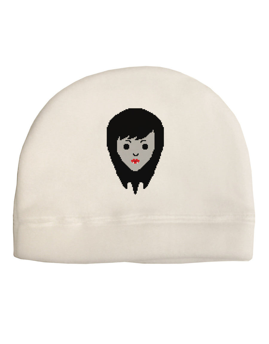 Cute Pixel Vampire Female Adult Fleece Beanie Cap Hat-Beanie-TooLoud-White-One-Size-Fits-Most-Davson Sales