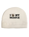 I Heart My Beagle Child Fleece Beanie Cap Hat by TooLoud-Beanie-TooLoud-White-One-Size-Fits-Most-Davson Sales