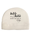 Love Isn't Love Until You Give It Away Child Fleece Beanie Cap Hat-Beanie-TooLoud-White-One-Size-Fits-Most-Davson Sales