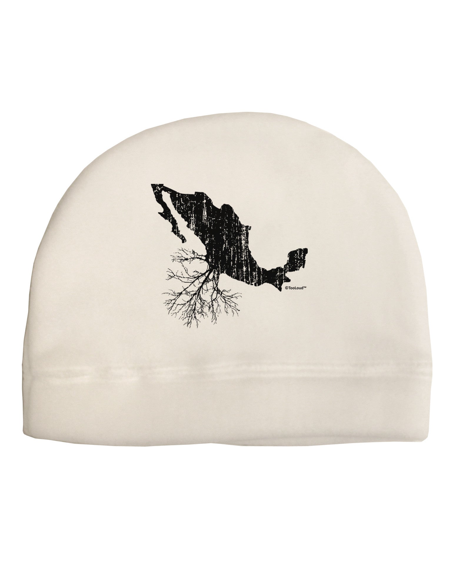 Mexican Roots Design - Distressed Adult Fleece Beanie Cap Hat by TooLoud-Beanie-TooLoud-White-One-Size-Fits-Most-Davson Sales