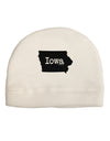 Iowa - United States Shape Child Fleece Beanie Cap Hat by TooLoud-Beanie-TooLoud-White-One-Size-Fits-Most-Davson Sales