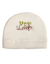 Music Is Love Child Fleece Beanie Cap Hat-Beanie-TooLoud-White-One-Size-Fits-Most-Davson Sales