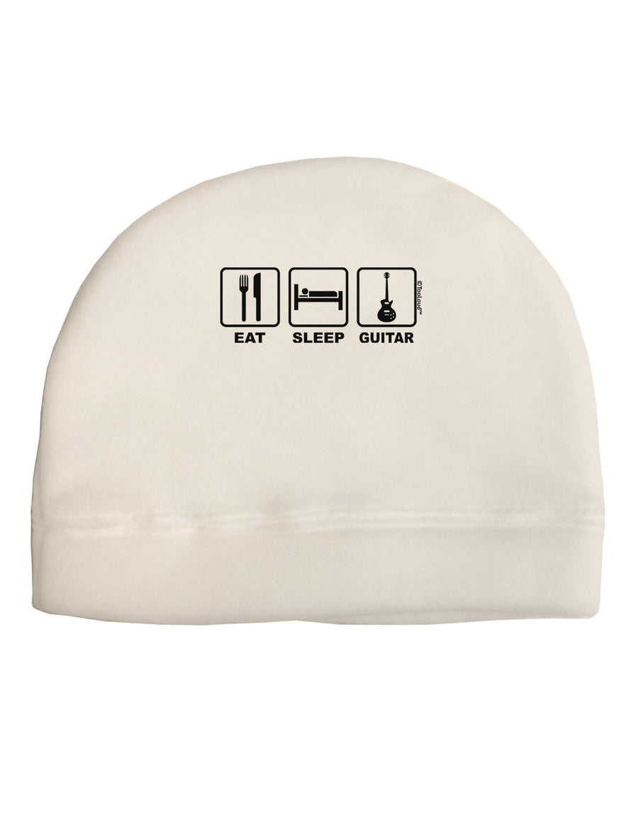 Eat Sleep Guitar Design Adult Fleece Beanie Cap Hat by TooLoud-Beanie-TooLoud-White-One-Size-Fits-Most-Davson Sales