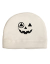 Monocle Jack-o-Lantern B-W Child Fleece Beanie Cap Hat-Beanie-TooLoud-White-One-Size-Fits-Most-Davson Sales