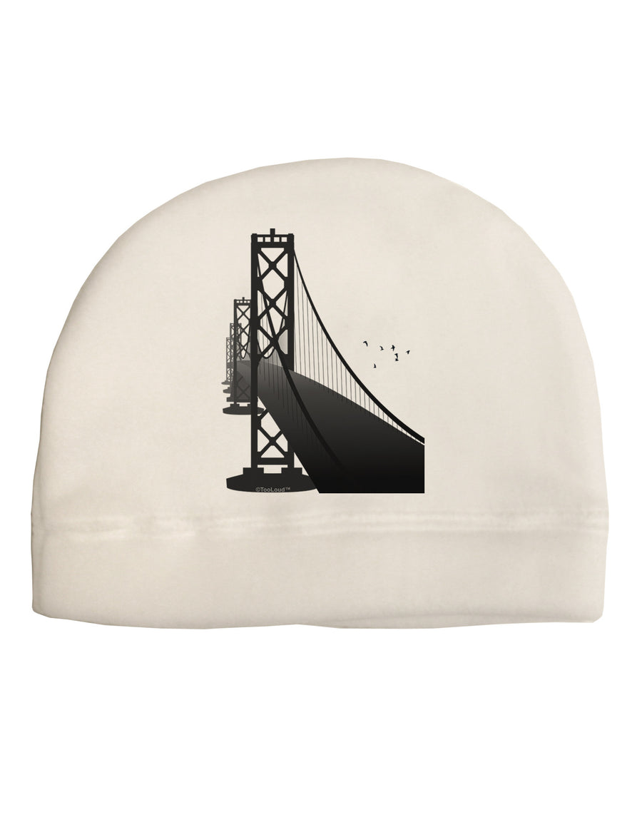 San Francisco Bay Bridge Adult Fleece Beanie Cap Hat-Beanie-TooLoud-White-One-Size-Fits-Most-Davson Sales