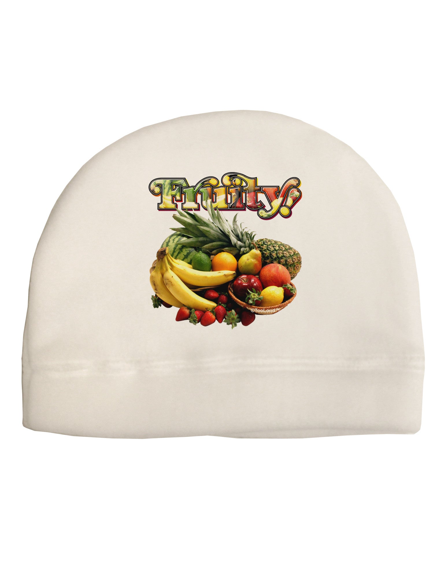 Fruity Fruit Basket 2 Adult Fleece Beanie Cap Hat-Beanie-TooLoud-White-One-Size-Fits-Most-Davson Sales