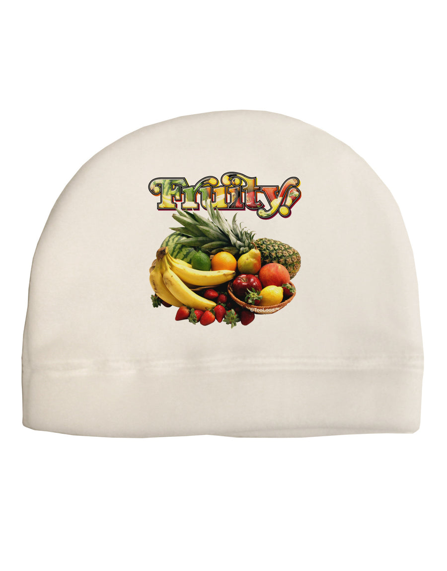 Fruity Fruit Basket 2 Adult Fleece Beanie Cap Hat-Beanie-TooLoud-White-One-Size-Fits-Most-Davson Sales