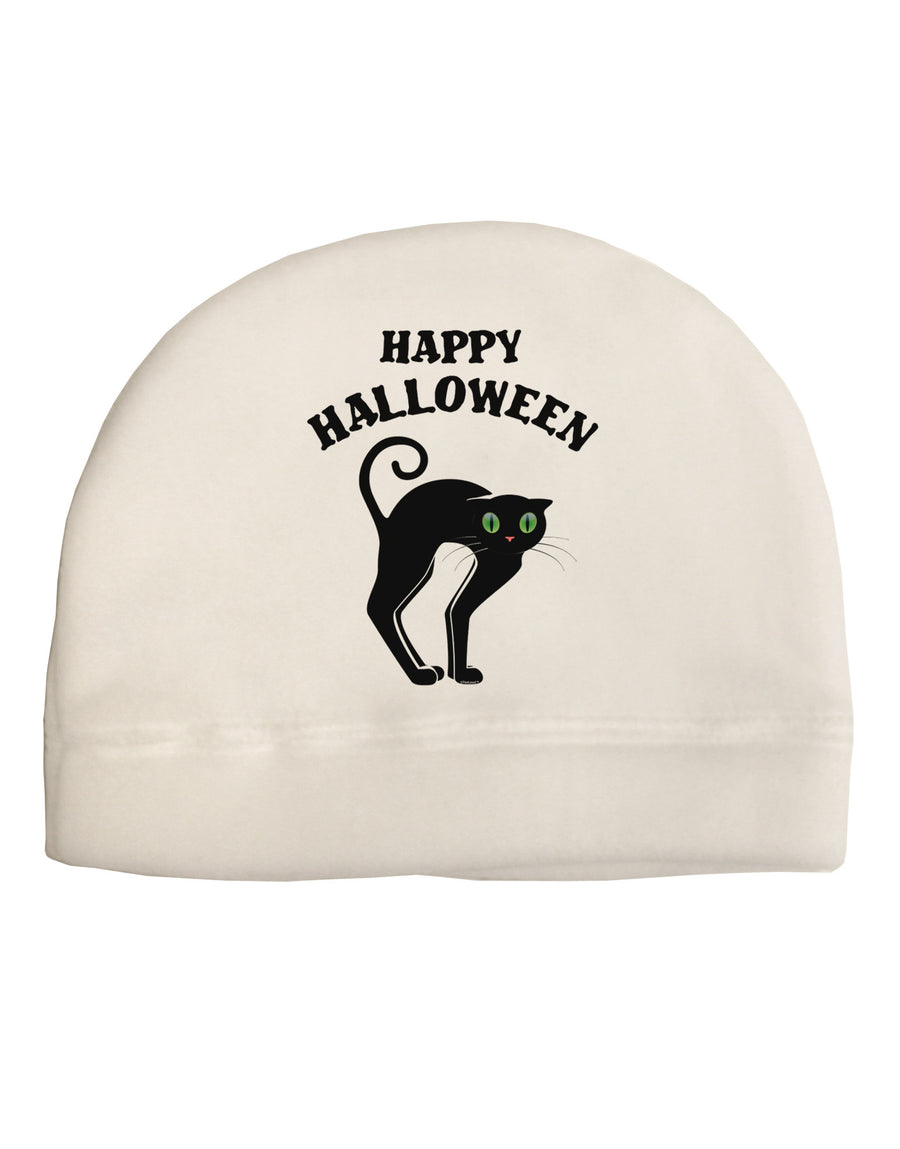 Happy Halloween Cute Black Cat Halloween Child Fleece Beanie Cap Hat-Beanie-TooLoud-White-One-Size-Fits-Most-Davson Sales