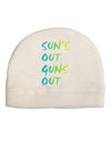 Suns Out Guns Out - Gradient Colors Adult Fleece Beanie Cap Hat-Beanie-TooLoud-White-One-Size-Fits-Most-Davson Sales