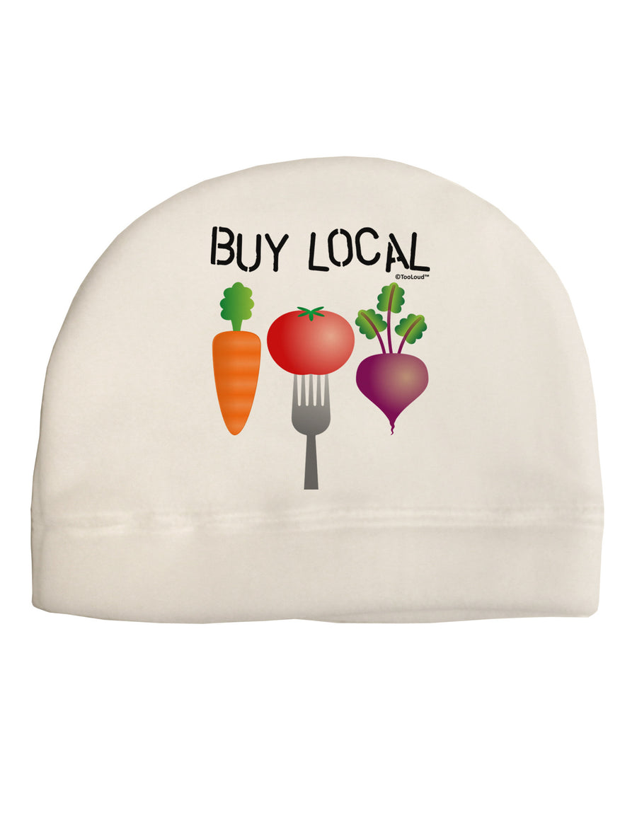 Buy Local - Vegetables Design Adult Fleece Beanie Cap Hat-Beanie-TooLoud-White-One-Size-Fits-Most-Davson Sales