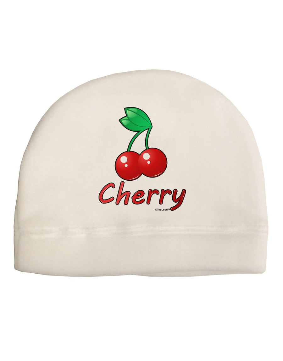 Cherry Text Child Fleece Beanie Cap Hat-Beanie-TooLoud-White-One-Size-Fits-Most-Davson Sales