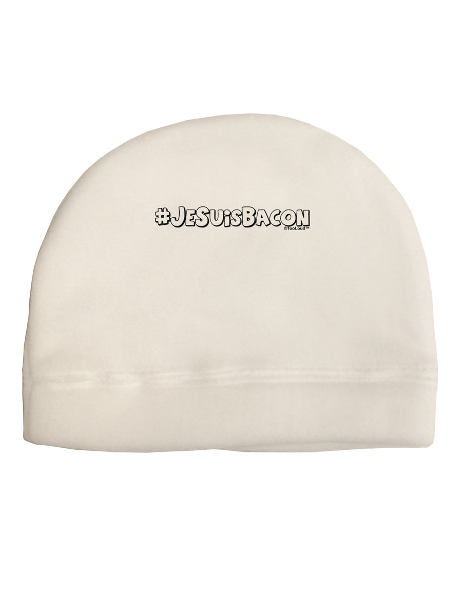 Hashtag JeSuisBacon Deco Adult Fleece Beanie Cap Hat-Beanie-TooLoud-White-One-Size-Fits-Most-Davson Sales