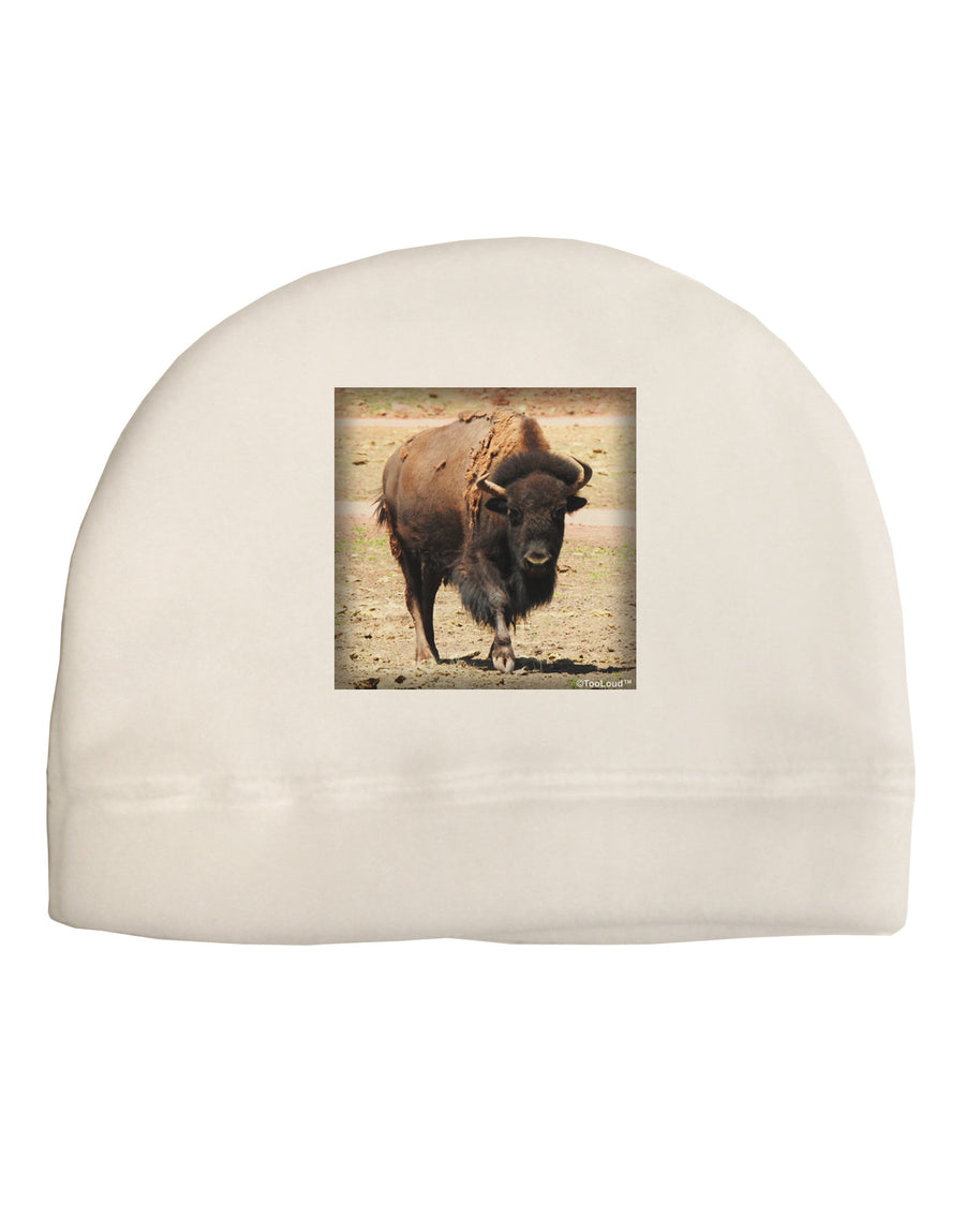 Strong Bison Adult Fleece Beanie Cap Hat-Beanie-TooLoud-White-One-Size-Fits-Most-Davson Sales