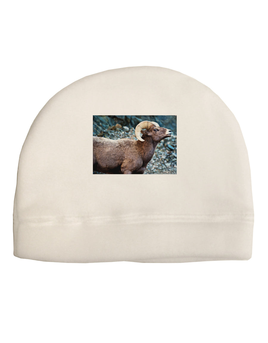 TooLoud Wide Eyed Big Horn Adult Fleece Beanie Cap Hat-Beanie-TooLoud-White-One-Size-Fits-Most-Davson Sales