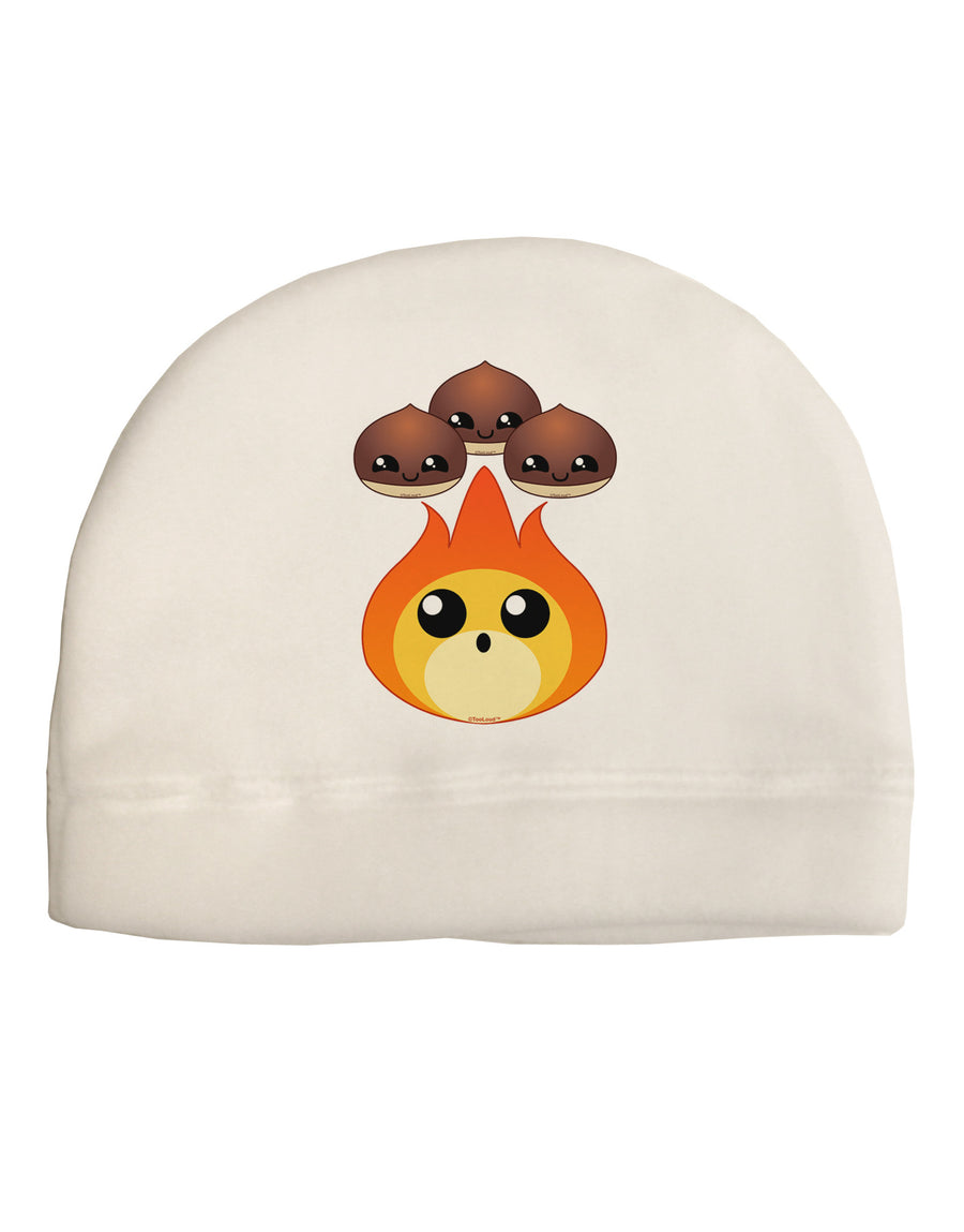 Cute Chestnuts Roasting - Christmas Child Fleece Beanie Cap Hat-Beanie-TooLoud-White-One-Size-Fits-Most-Davson Sales