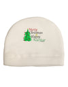 Merry Christmas & Happy New Year Adult Fleece Beanie Cap Hat-Beanie-TooLoud-White-One-Size-Fits-Most-Davson Sales