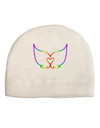 Cute Rainbow Angel Wings Heart Adult Fleece Beanie Cap Hat-Beanie-TooLoud-White-One-Size-Fits-Most-Davson Sales