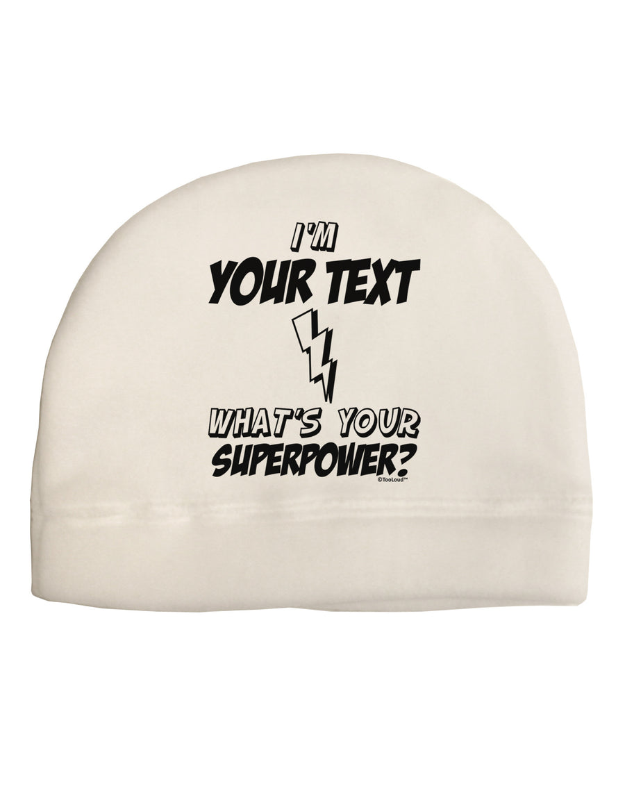 Personalized I'm -Customizable- What's Your Superpower Adult Fleece Beanie Cap Hat-Beanie-TooLoud-White-One-Size-Fits-Most-Davson Sales