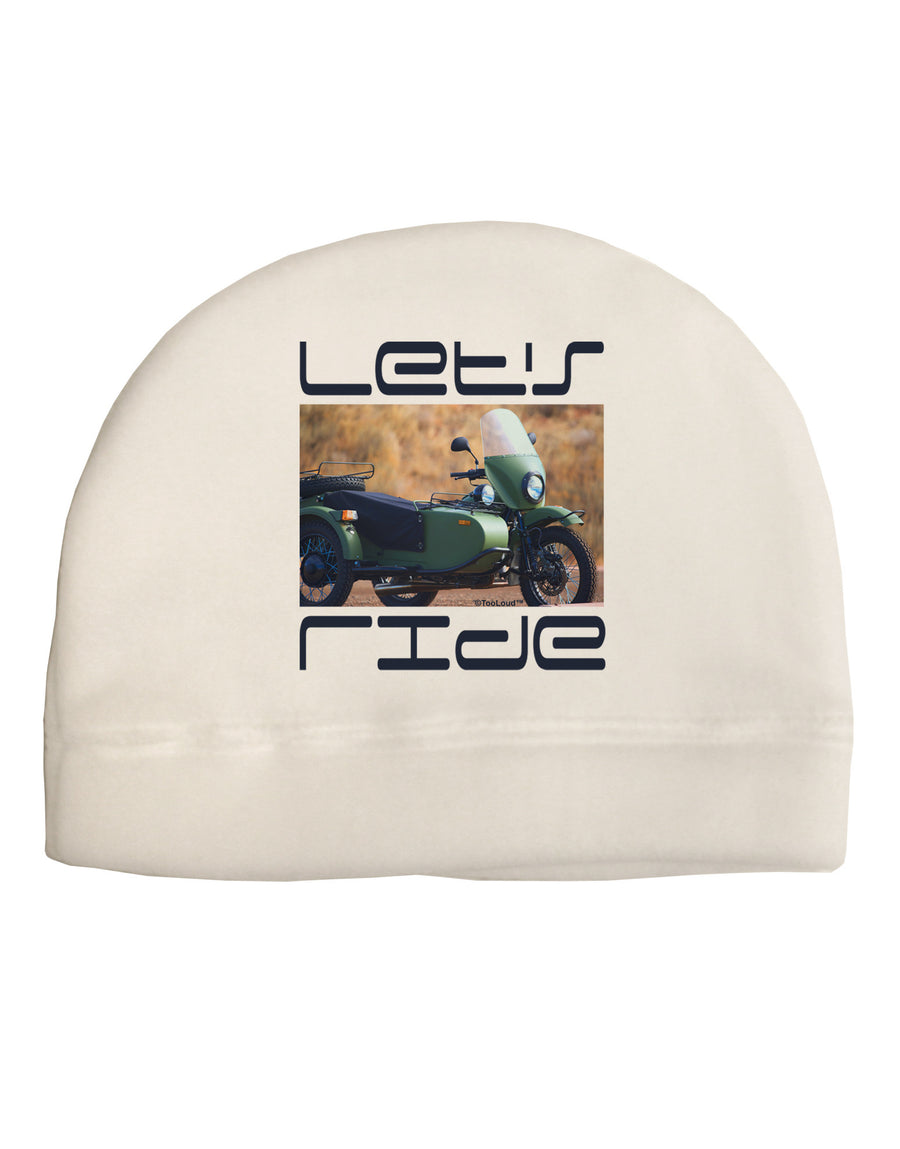 Lets Ride Sidecar Motorcycle Adult Fleece Beanie Cap Hat-Beanie-TooLoud-White-One-Size-Fits-Most-Davson Sales