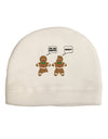 Funny Gingerbread Conversation Christmas Child Fleece Beanie Cap Hat-Beanie-TooLoud-White-One-Size-Fits-Most-Davson Sales