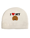 I Heart My - Cute Doxie Dachshund Dog Adult Fleece Beanie Cap Hat by TooLoud-Beanie-TooLoud-White-One-Size-Fits-Most-Davson Sales