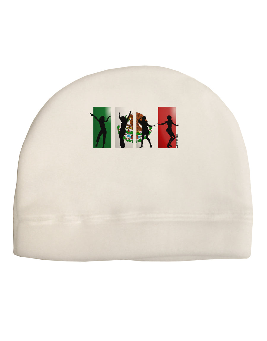 Mexican Flag - Dancing Silhouettes Child Fleece Beanie Cap Hat by TooLoud-Beanie-TooLoud-White-One-Size-Fits-Most-Davson Sales