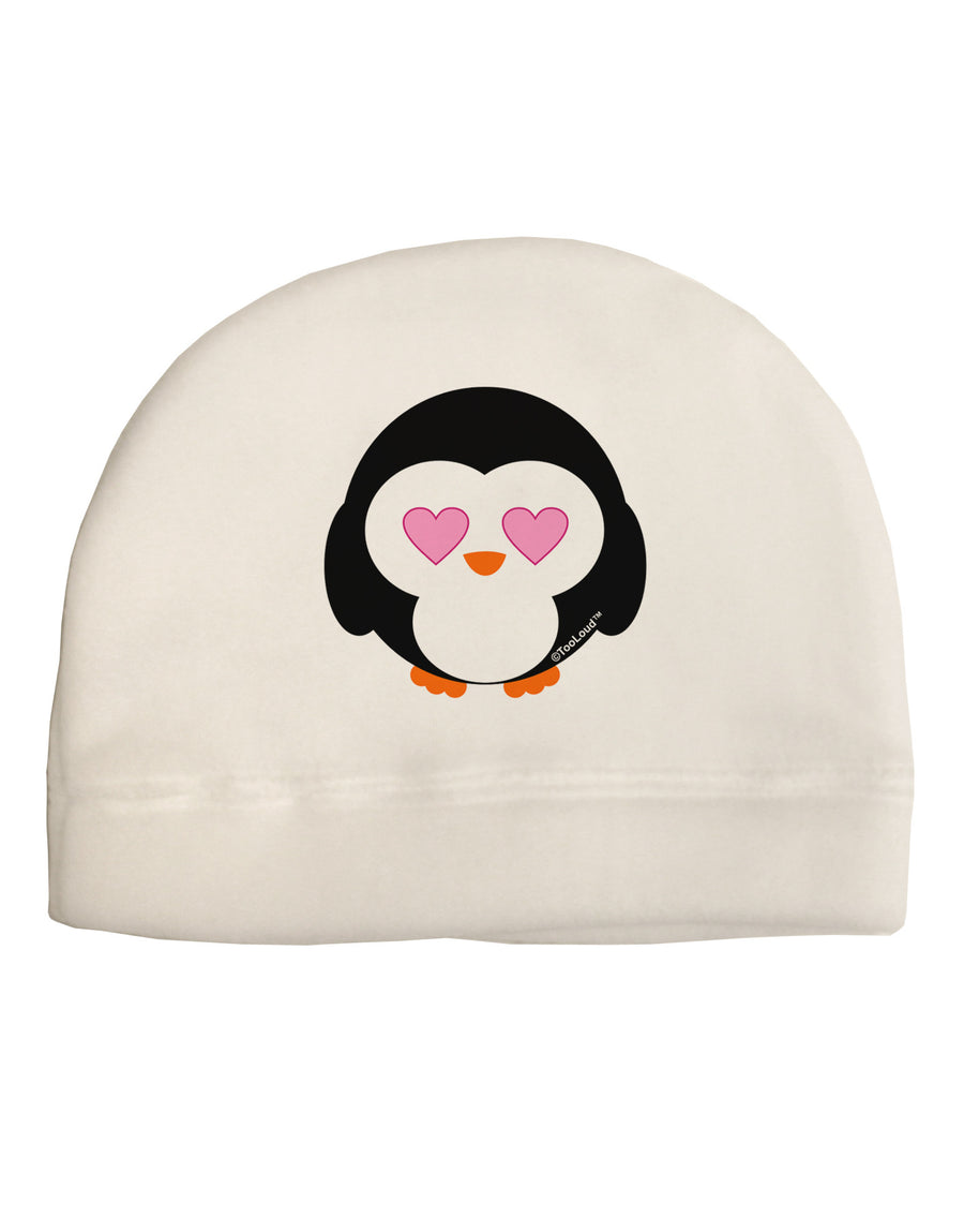 Cute Penguin - Heart Eyes Child Fleece Beanie Cap Hat by TooLoud-Beanie-TooLoud-White-One-Size-Fits-Most-Davson Sales