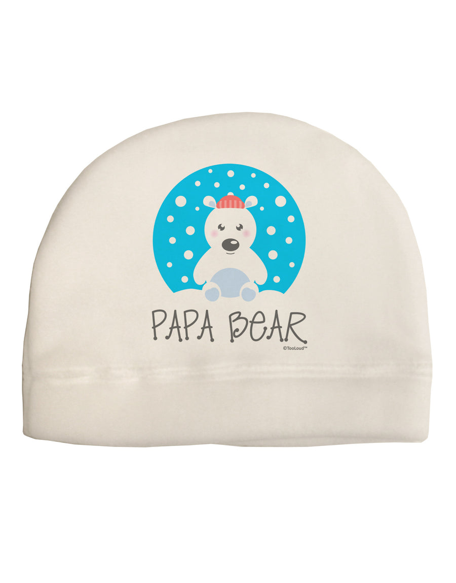 Matching Polar Bear Family - Papa Bear Adult Fleece Beanie Cap Hat by TooLoud-Beanie-TooLoud-White-One-Size-Fits-Most-Davson Sales