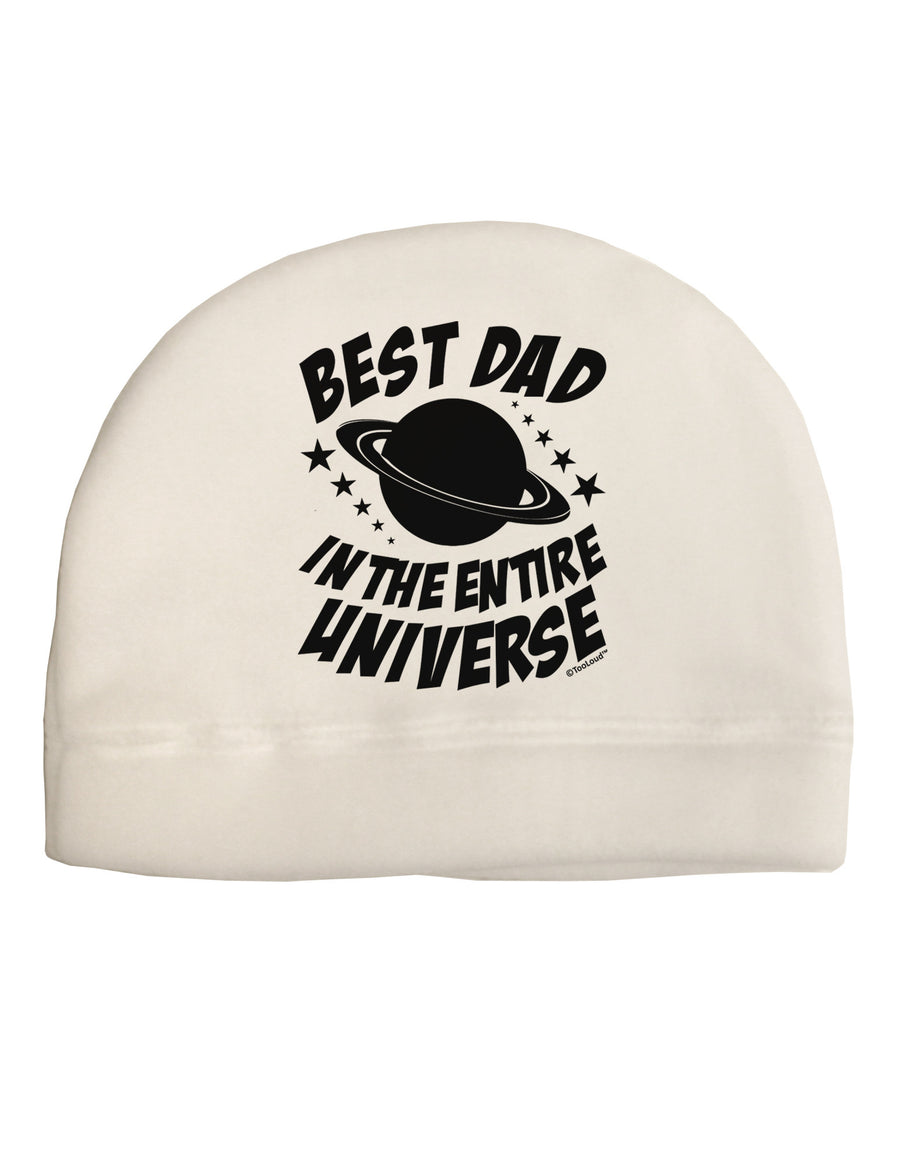 Best Dad in the Entire Universe Adult Fleece Beanie Cap Hat-Beanie-TooLoud-White-One-Size-Fits-Most-Davson Sales