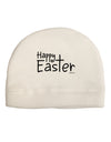 Happy Easter with Cross Adult Fleece Beanie Cap Hat by TooLoud-Beanie-TooLoud-White-One-Size-Fits-Most-Davson Sales