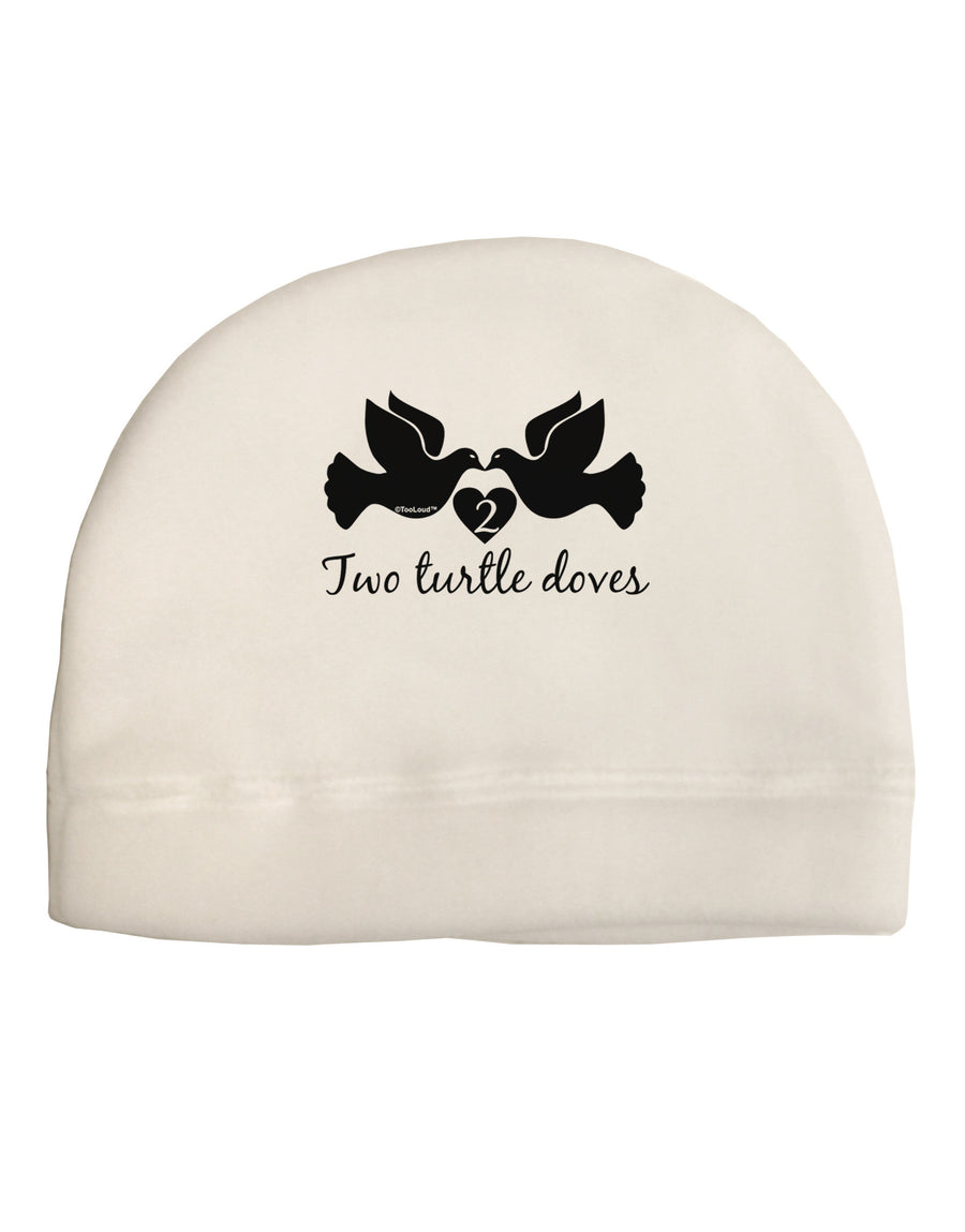 TooLoud Two Turtle Doves Text Child Fleece Beanie Cap Hat-Beanie-TooLoud-White-One-Size-Fits-Most-Davson Sales