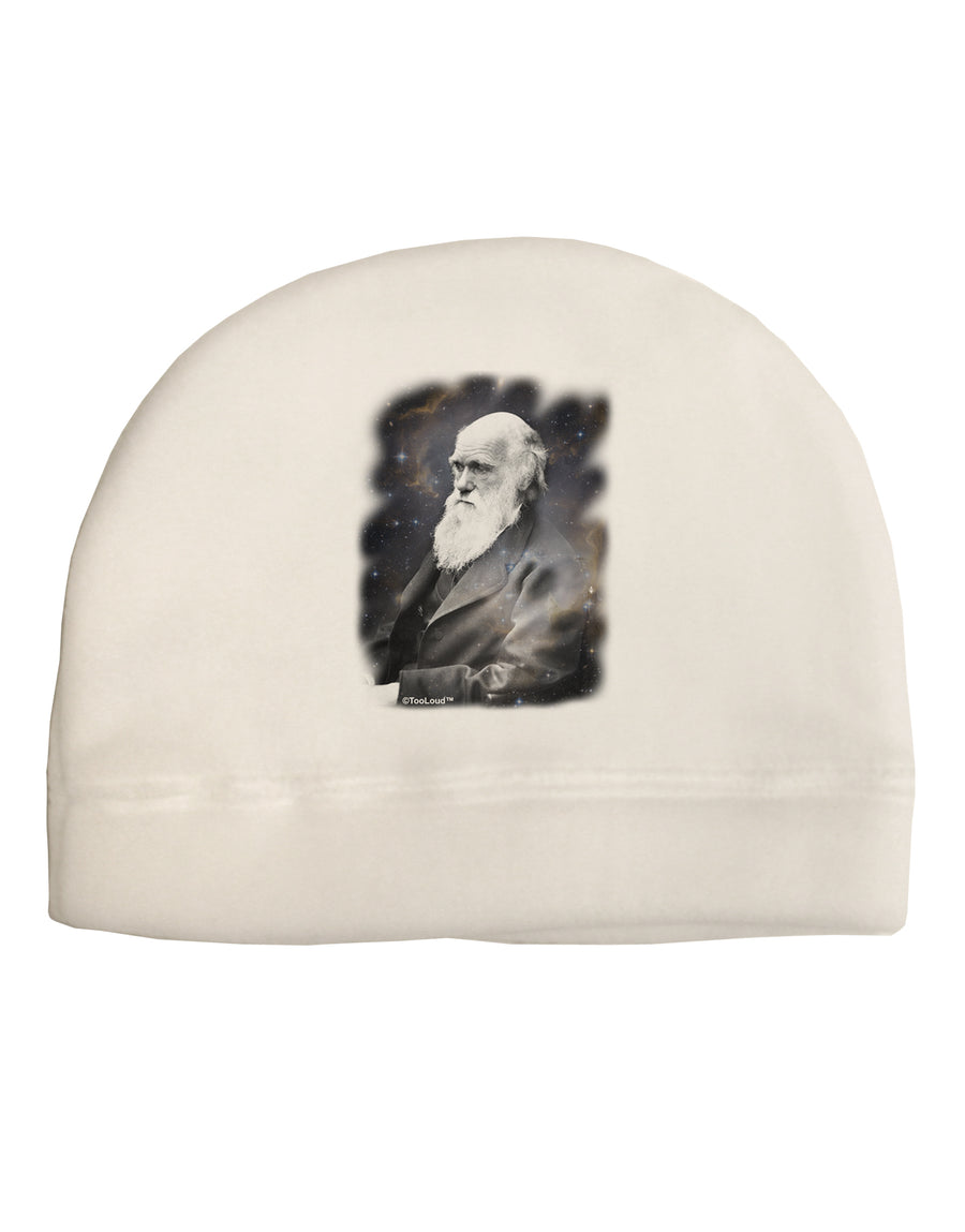 Charles Darwin In Space Child Fleece Beanie Cap Hat by TooLoud-Beanie-TooLoud-White-One-Size-Fits-Most-Davson Sales