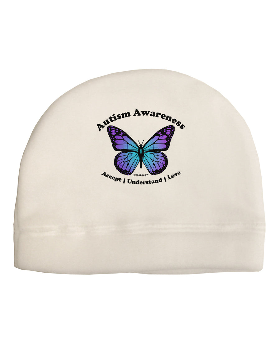 Autism Awareness - Puzzle Piece Butterfly Child Fleece Beanie Cap Hat-Beanie-TooLoud-White-One-Size-Fits-Most-Davson Sales