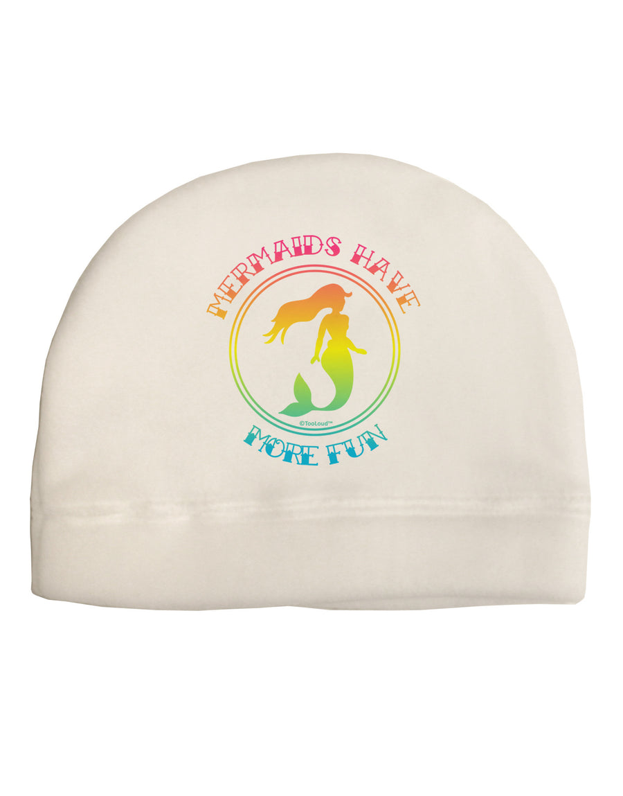 Mermaids Have More Fun - Beachy Colors Child Fleece Beanie Cap Hat-Beanie-TooLoud-White-One-Size-Fits-Most-Davson Sales