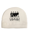 Eight Maids A Milking Text Child Fleece Beanie Cap Hat-Beanie-TooLoud-White-One-Size-Fits-Most-Davson Sales