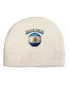 Soccer Ball Flag - Argentina Adult Fleece Beanie Cap Hat-Beanie-TooLoud-White-One-Size-Fits-Most-Davson Sales