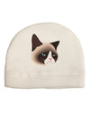 Cute Disgruntled Siamese Cat Adult Fleece Beanie Cap Hat-Beanie-TooLoud-White-One-Size-Fits-Most-Davson Sales